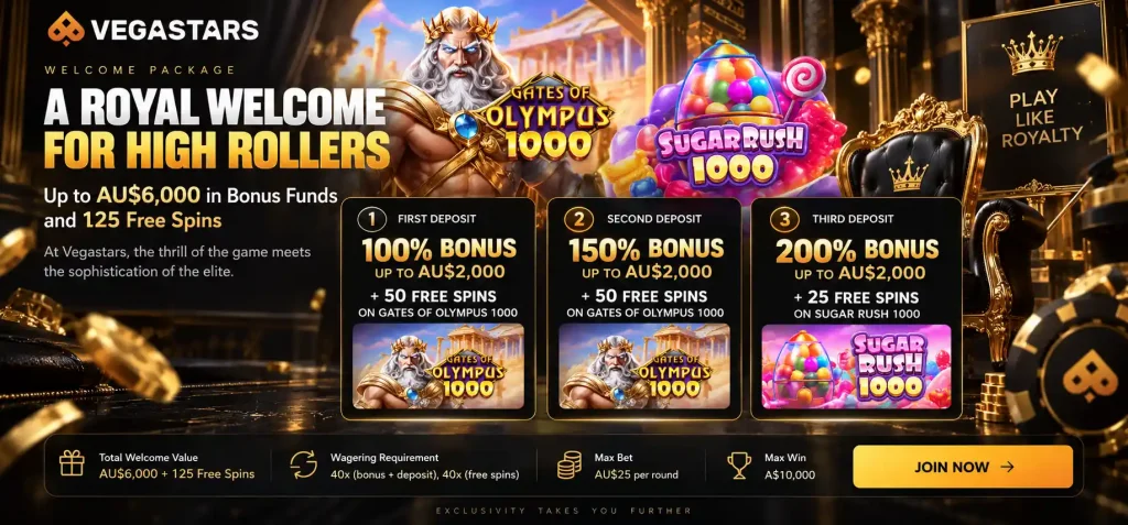 vegastars casino welcome bonus